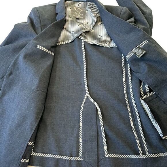 Appaman Fine Tailoring Boy's Two Button Blue Preppy Sports Coat Blazer,  10 - Picture 4 of 7